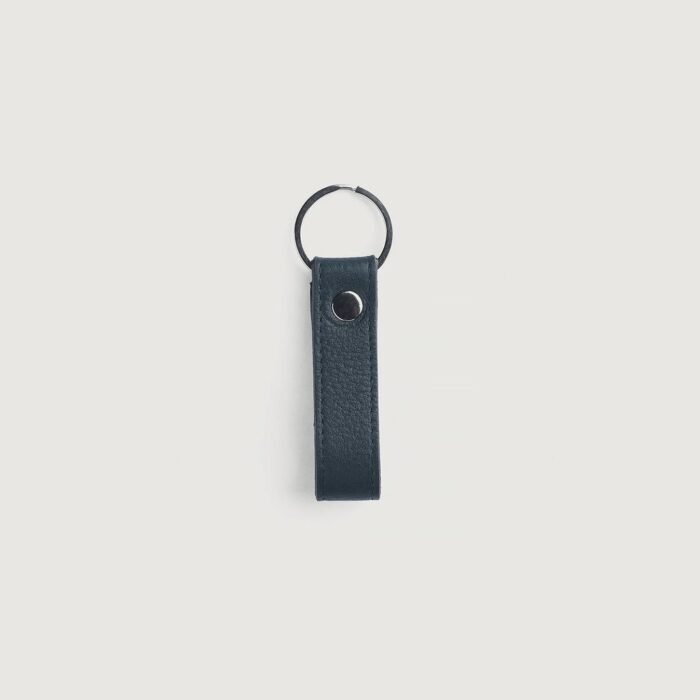 Adkins Blue Leather Keychain