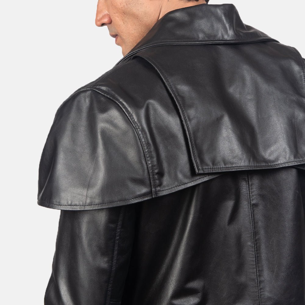 Classic Black Leather Duster - Image 6