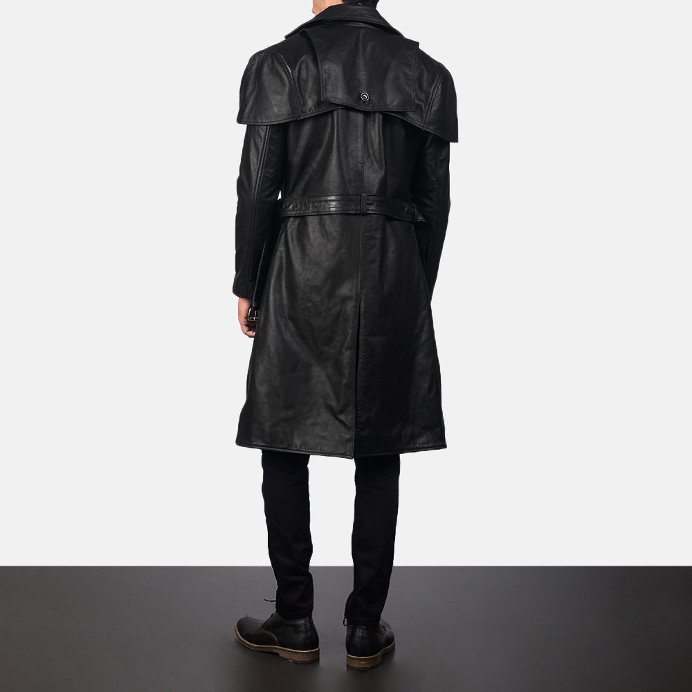 Deux Black Leather Duster - Image 5