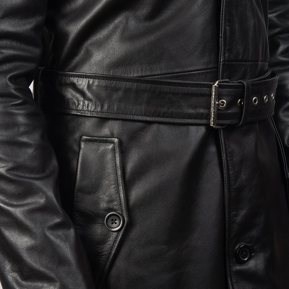 Deux Black Leather Duster - Image 6