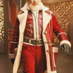 Red One (2025) Santa Claus Shearling Red Coat
