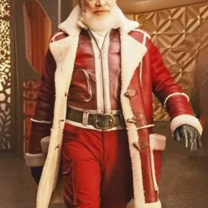 Red One (2025) Santa Claus Shearling Red Coat