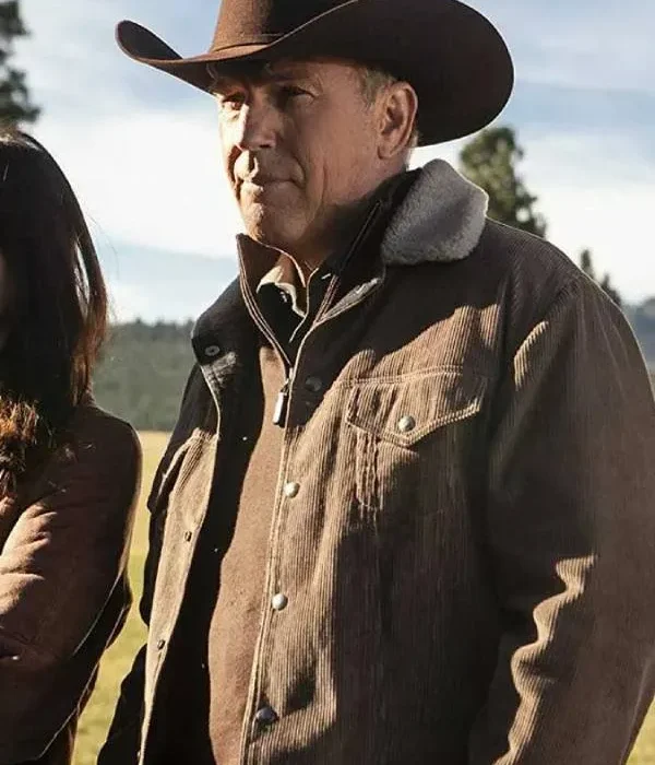 John Dutton Yellowstone Brown Corduroy Jacket