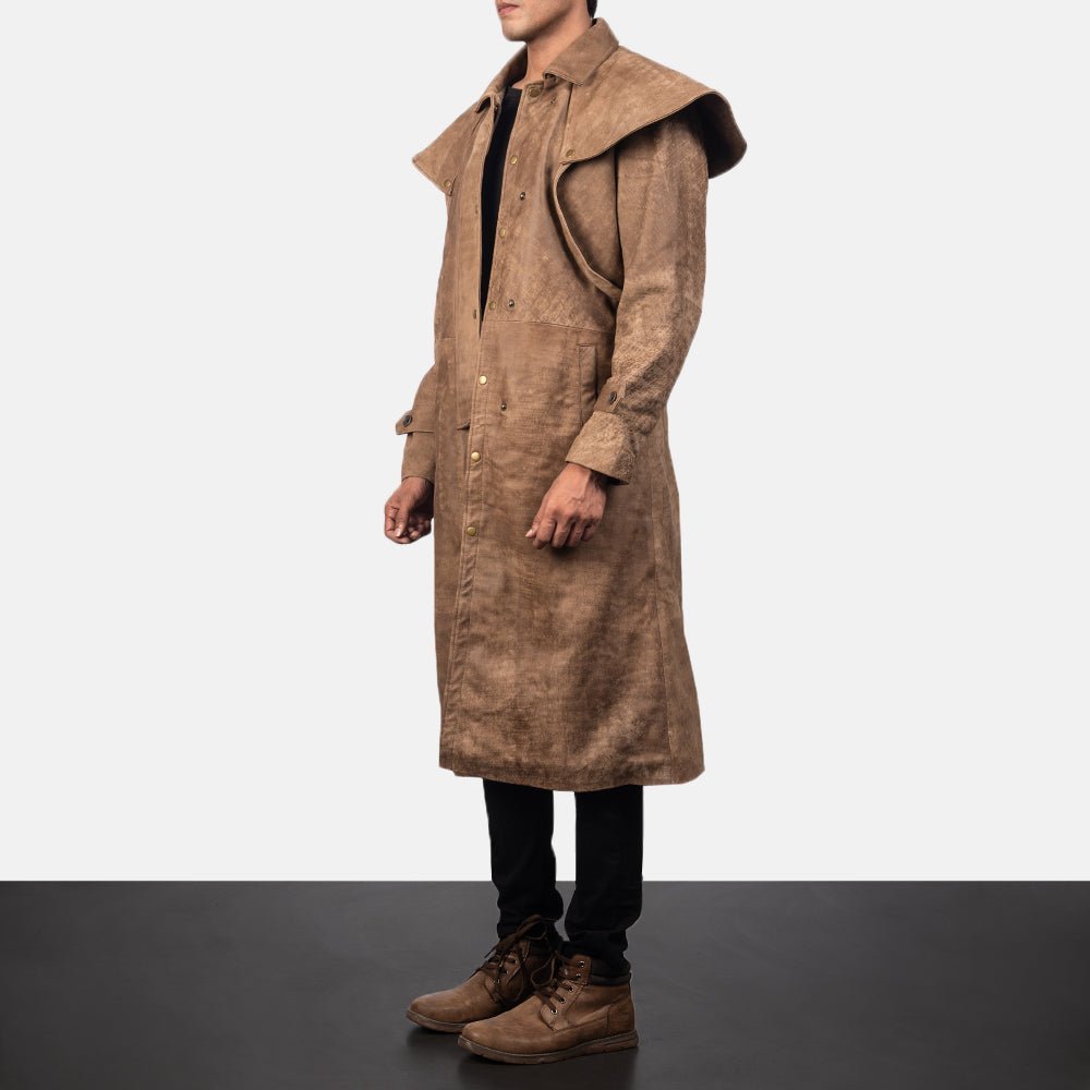 Maverick Brown Leather Duster - Image 2