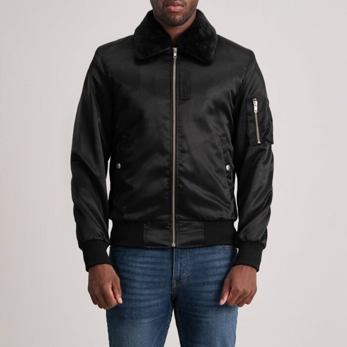 Clyde B-15 Black Bomber Jacket
