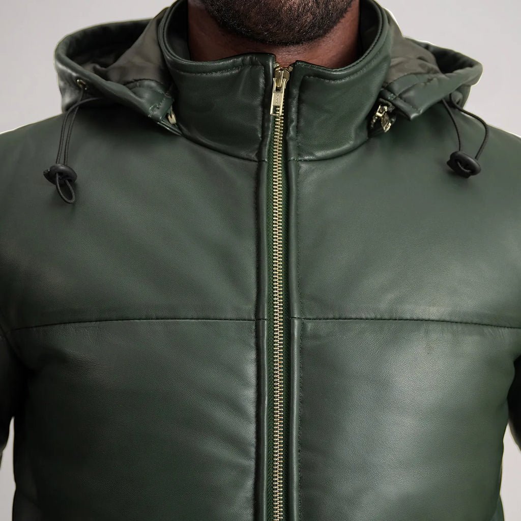 Gordon Green Hooded Leather Puffer Jacket - Image 6