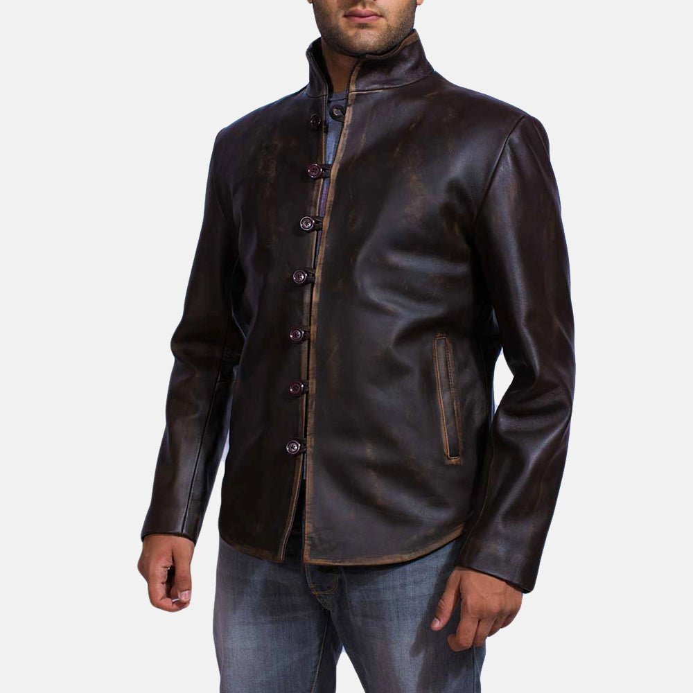 Drakeshire Brown Leather Jacket - Image 2