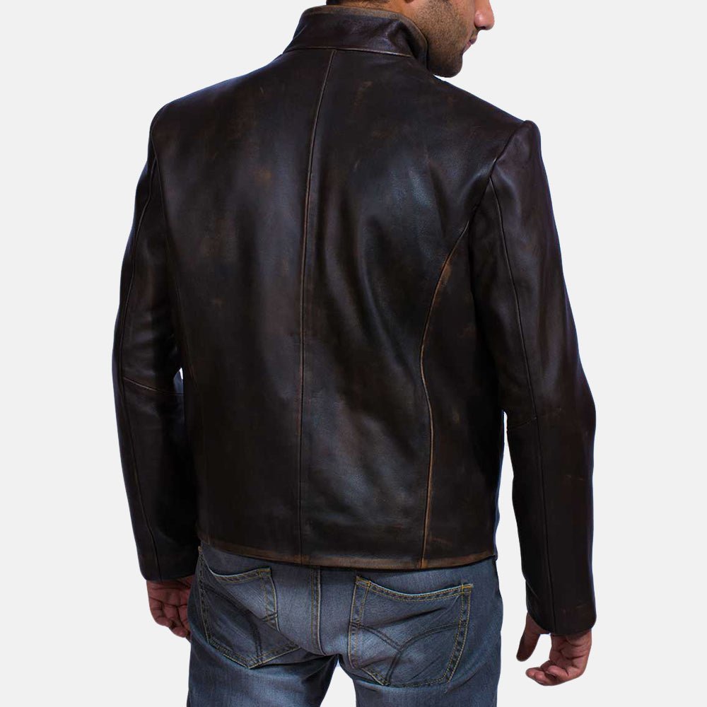 Drakeshire Brown Leather Jacket - Image 4