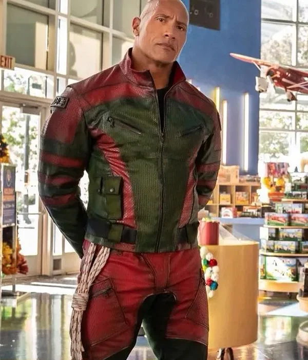 Red One Dwayne Johnson Leather Jacket