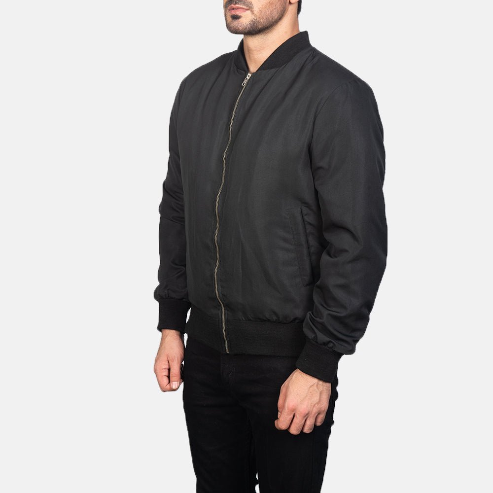 Zack Black Bomber Jacket - Image 2